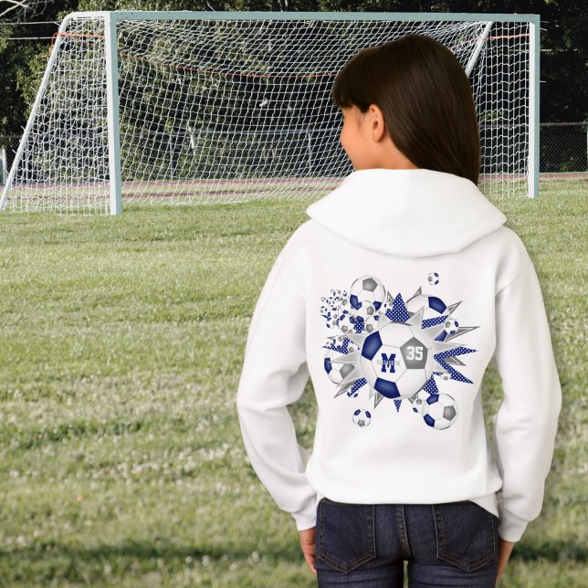 Flickor, fotbollar stjärnor blå grått-personlig t shirt (Skapare uppladdad)