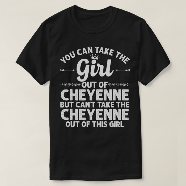 Flickor från CHEYENNE WY WYOMING Gift-hem T Shirt (Design framsida)