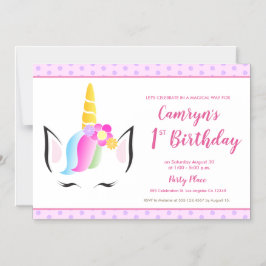 Flickor från den första söta enmajsfamiljen magnetisk inbjudningskort