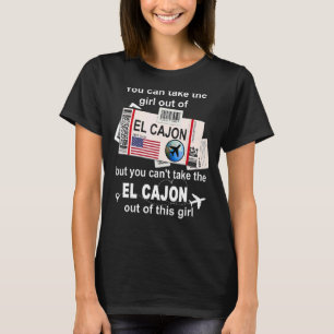 Flickor från El Cajon Boarding Pass Flight Biljett T Shirt