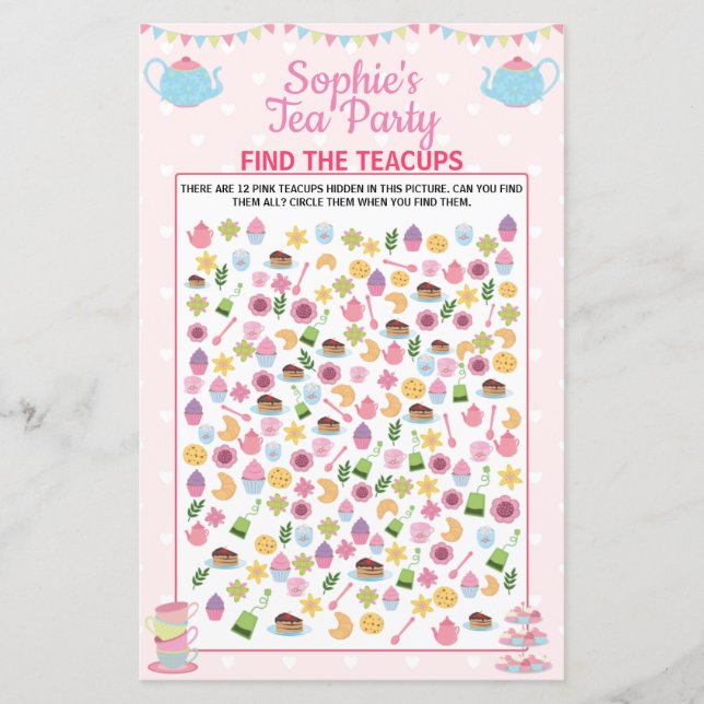 Flickor från födelsedagsteamet Party hittar Tekopp (Framsida)