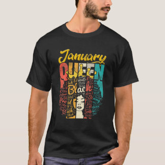 Flickor från Junth Queen Born i januari T Shirt
