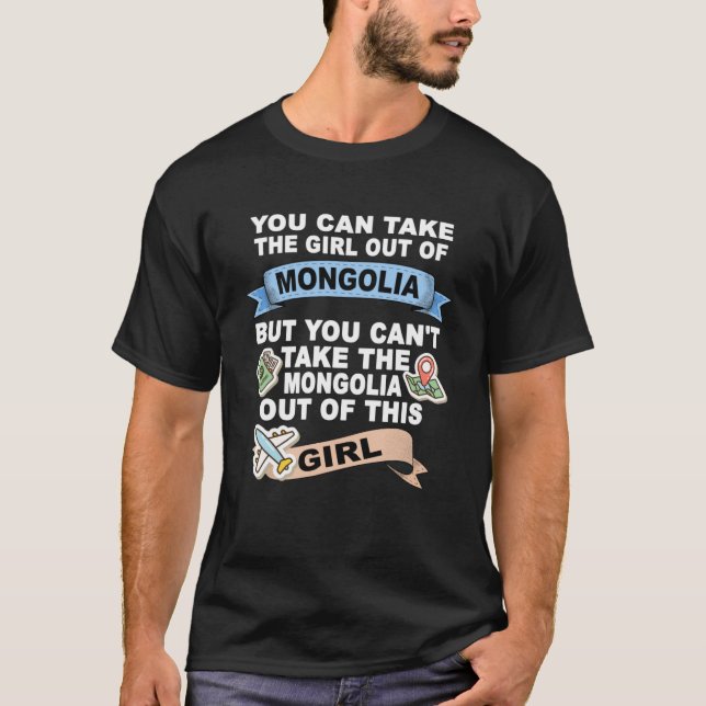 Flickor från Mongoliet-utlokalisering från Mongoli T Shirt (Framsida)