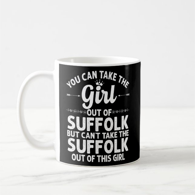 Flickor från Suffolk Va Virginia Funny Home Roots Kaffemugg (Vänster)