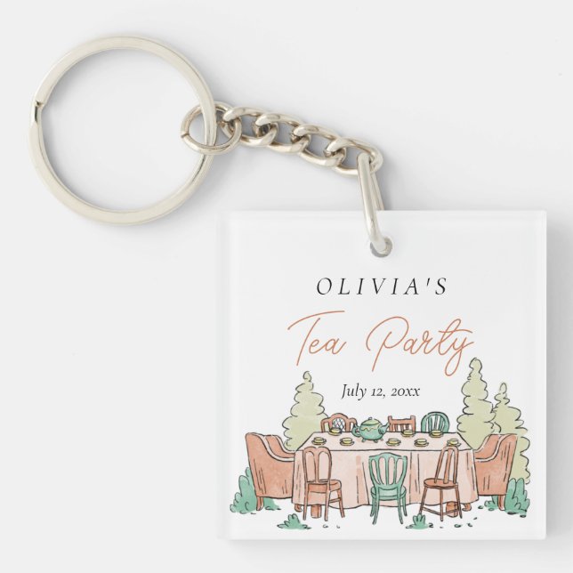 Flickor från Tea party födelsedag söt (Framsidan)