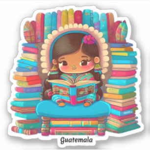 Flickor från World Reading - Guatemala Klistermärken