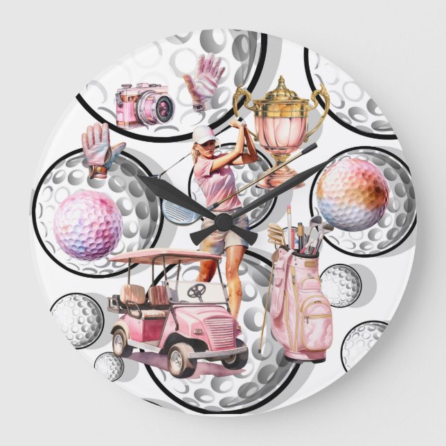 Flickor går Golfing Stor Klocka (Framsida)
