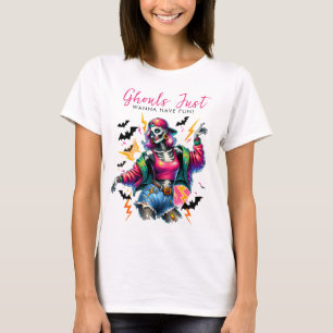 Flickor Ghouls Night Out Vuxen Halloween fest T Shirt