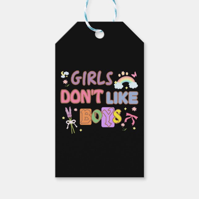 Flickor gillar inte pojkar presentetikett (Framsidan)