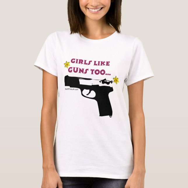 Flickor gillar vapen för t-shirt (Framsida)