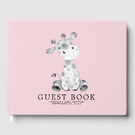 Flickor Giraffe Baby Shower Guest Bok