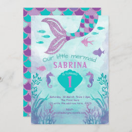 Flickor, Glitter, Sjöjungfru, Svan, under havet Inbjudningar