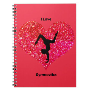Flickor Gnistra I Kärlek Gymnastics Spiral bärbar Anteckningsbok