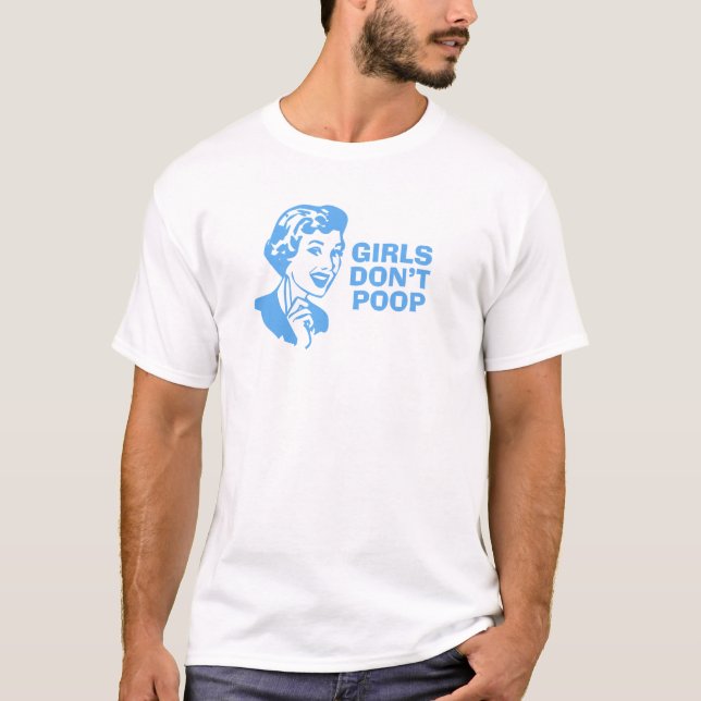 Flickor gör inte poopen t-shirt (Framsida)
