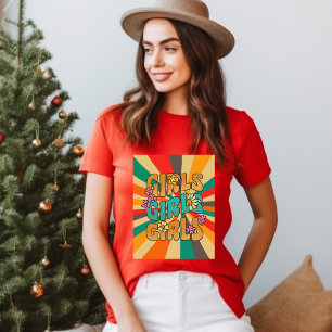 Flickor Groovy 70's vintage retro T-shirt