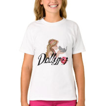 Flickor, grundläggande bomull T-Shirt med kattdesi