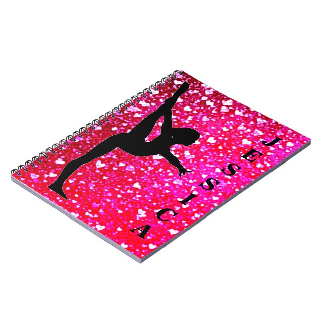 Flickor Gymnastics Spiral fotoportbok Anteckningsbok (Vänstra Sidan)