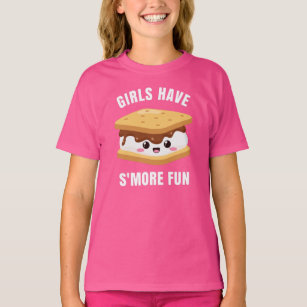 Flickor har FLER Roligtar - Camping Marshmallow-fu T Shirt