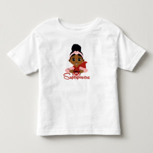 Flickor Har Superkrafter Svart Flickas Superhjälte T Shirt