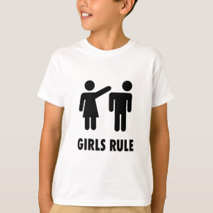 Flickor härskar trycket tee shirt