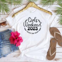 Flickor Helg 2023 Text Färg Anpassade T-Shirt