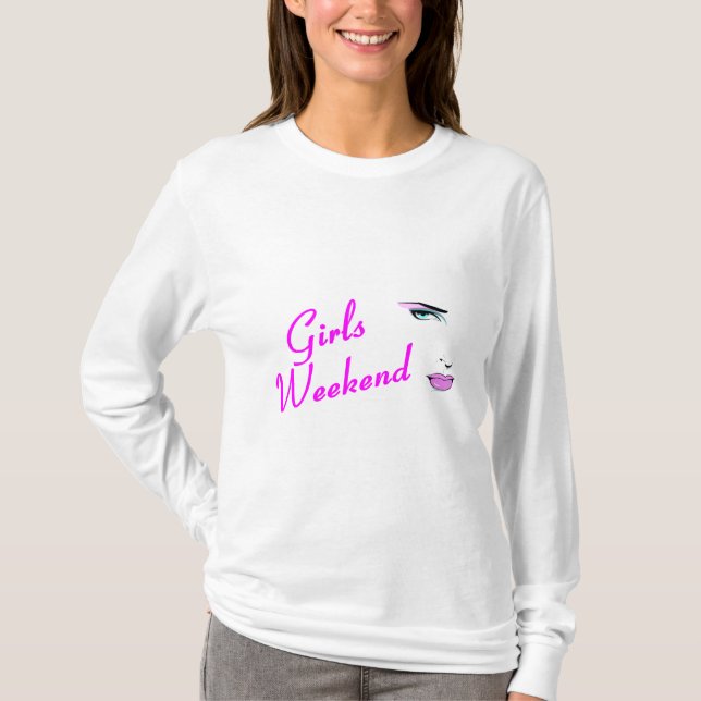 Flickor Helg (Ansikte) T-shirt (Framsida)