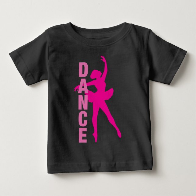 Flickor Hetrosa Ballerinadans T Shirt (Framsida)