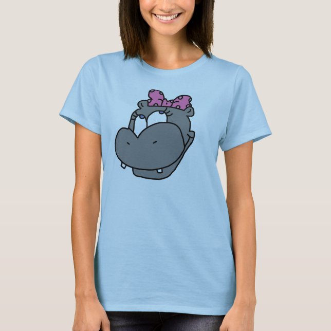 Flickor, hippo shirt t shirt (Framsida)