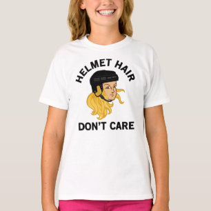 Flickor Hockey Helmet Hair bryr sig inte om Blonde T Shirt
