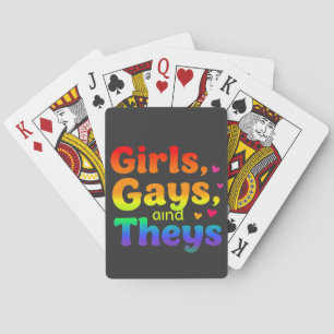 Flickor, homosexuella och deras HBT-Pride, månadsi Casinokort