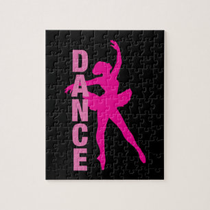 Flickor Hot Pink Balett Dans Pussel