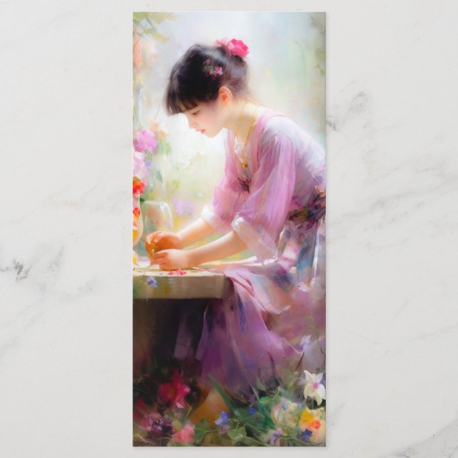 Flickor i Blomsterträdgården Meny (Framsida)