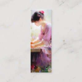 Flickor i Blomsterträdgården Mini Visitkort