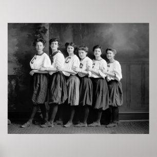 Flickor i Bloomers, tidigt 1900-talet Poster