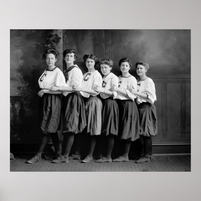 Flickor i Bloomers, tidigt 1900-talet Poster (Framsidan)