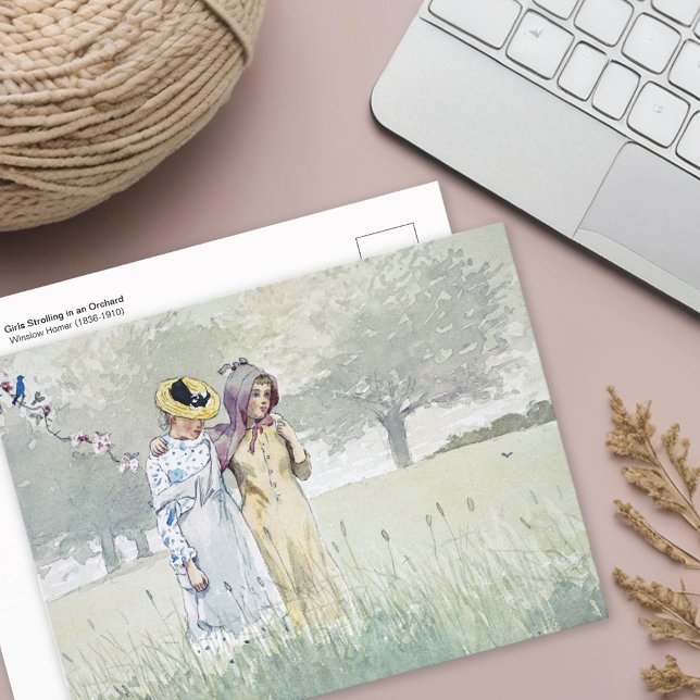 Flickor i en Orchard Winslow Homer Postcar Vykort (Skapare uppladdad)