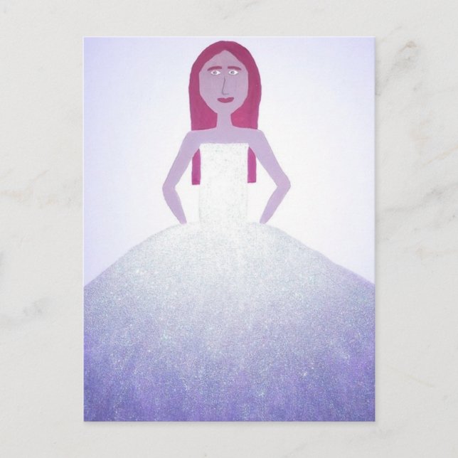Flickor i Glitter Dress Postcard Vykort (Framsida)
