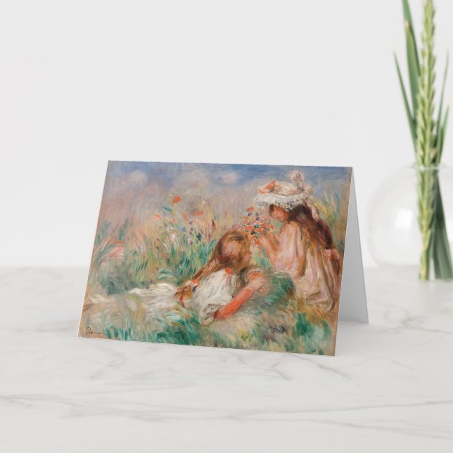 Flickor i Grass | Pierre-Auguste Renoir Kort (Framsida)