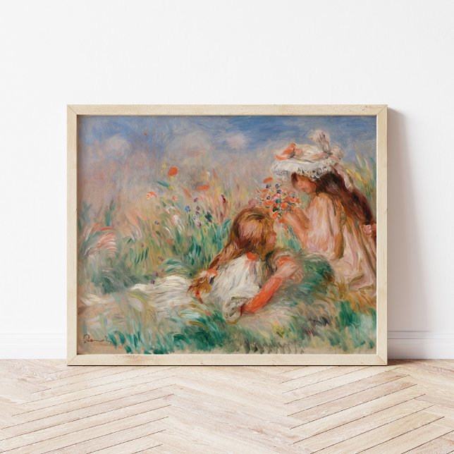 Flickor i Grass | Pierre-Auguste Renoir Poster (Skapare uppladdad)