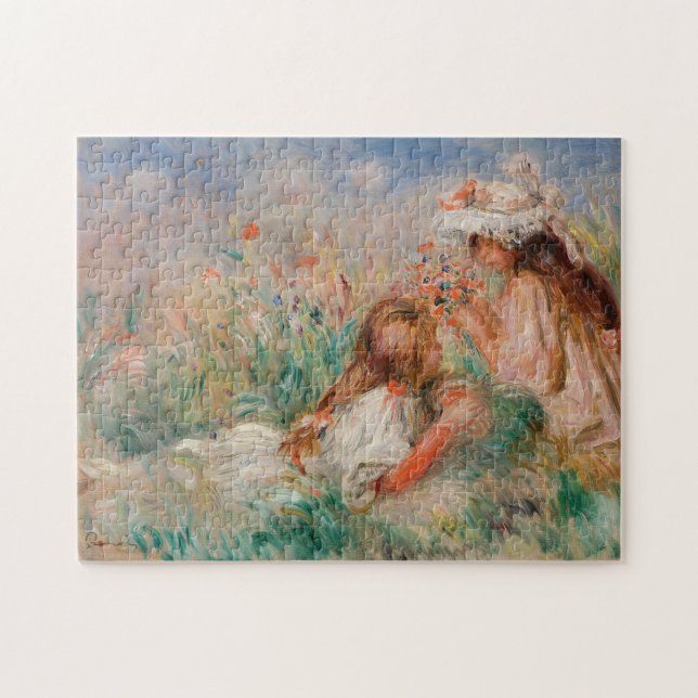 Flickor i Grass | Pierre-Auguste Renoir Pussel (Horisontell)