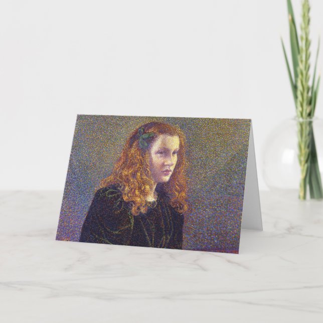 Flickor i Grönt (av Theo van Rysselberghe) Kort (Framsida)