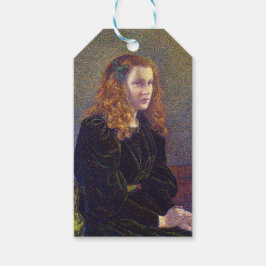 Flickor i Grönt (av Theo van Rysselberghe) Presentetikett