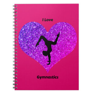 Flickor i Kärlek Gymnastics Spiral bärbar dator Anteckningsbok