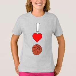 Flickor i Kärlek/Heart Basketball Player T Shirt