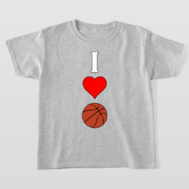 Flickor i Kärlek/Heart Basketball Player T Shirt