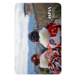 Flickor i Kimono, Kyoto, Japan Travel Souvenir Magnet