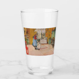 Flickor i köket (klassisk svensk konst) glaskopp