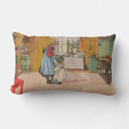 Flickor i köket (klassisk svensk konst) lumbarkudde