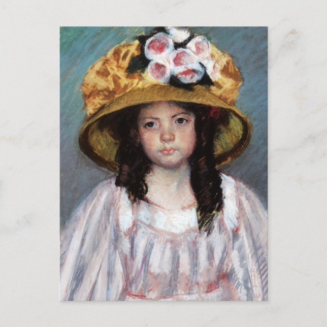 Flickor i Large Hat av Mary Cassatt Postcard Vykort (Framsida)