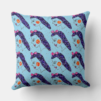 Flickor i linjepillow kudde